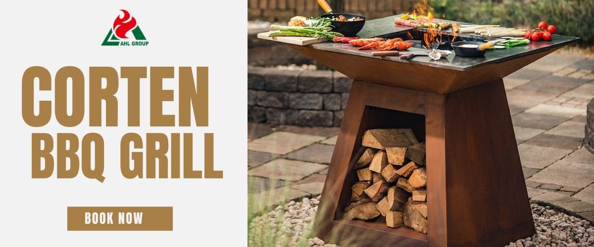 Rusted steel bbq grill for sale